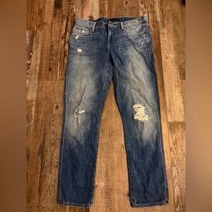 Genetic Denim Women's Blue Distressed Ankle Jeans